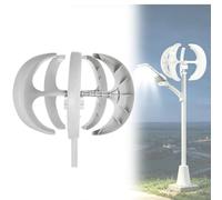 Wind Turbine Generator Vertical Axis Wind Turbine 12V 24V 5-Blade Wind Power Generator 3 Phase AC Permanent Magnet Turbine with Controller for Boats Farm Home Hybrids Streetlight Use(500W,12V)