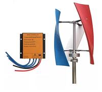 Wind Turbine Generator with MPPT Charge Controller, 12V/24V/48V AC Output, Vertical Axis Wind Power Kit for Off Grid Home Hybrid System, 1000W