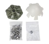 Wind Turbine Hub Cap DIY Kit with 3/5/6 Blade Screws and Nuts for Horizontal Wind Turbine Generator Accessories, Stainless Steel Hub Cover, 17mm S(6)