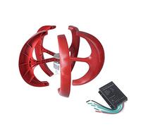 Wind Turbine Kit, 400W 12V/24V Wind Turbine Generator 5-Blade Lantern Vertical Axis Home Windmill Yacht Farm Wind Power Turbine With Controller(Rosso,Onecolor)