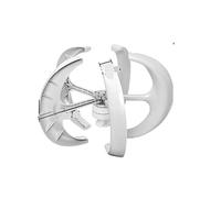 Wind Turbine Kit, Wind Power Turbines Generator 5KW 12/24/48V 5 Blades generator Lantern wind turbines Vertical Axis For Streetlight Controller(Bianco,With controller,48V)