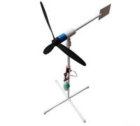 Wind Turbine Spinner Generator Model with 10m Waterproof LED Night Lights for Garden Yard Fence Decoration, Science Education Kit, 50cm Blade Diameter