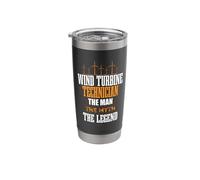 Wind Turbine Technician Man Myth Legend Tech Funny Apparel Stainless Steel Insulated Tumbler