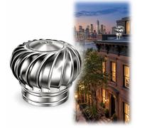 Wind Turbine Ventilator Cap Cover Round Rotation Flue Vent for Outside | All Weather Chimney Stove Pipe Caps Exhaust Vents, Rainproof, Silent Operation, Roof Guard for Industrial(100 mm)