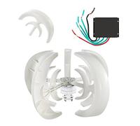 Wind Turbines, 400W 24V Wind Turbine Generator 5-Blade Double Lantern Vertical Axis Home Windmill Yacht Farm Wind Power Turbine With Controller