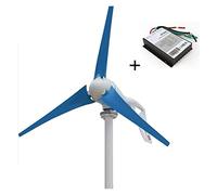 Wind Turbines, 400W AC12V/24V Colorful Wind Turbine Generator Small Windmill For Home Or Boat Use With 600W Wind Controller(3 blue blades,AC12V)