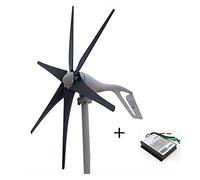 Wind Turbines, 400W AC12V/24V Colorful Wind Turbine Generator Small Windmill For Home Or Boat Use With 600W Wind Controller(6 black blades,AC12V)