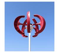 Wind Turbines, 5000W 8000W Vertical Axis Wind Turbine 12V 24V48V Windmill Motor Quick Start Home Farm Hybrid Street Light With MPPT Controller(Red,TURBINE ONLY_24V_5000W)
