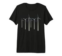 Wind Turbines Field Renewable Energy Power Green Electricity Premium T-Shirt