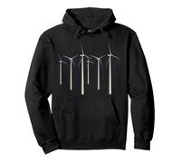 Wind Turbines Field Renewable Energy Power Green Electricity Pullover Hoodie