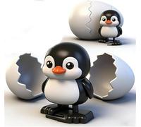 Wind-Up Animal Hatching Surprise Egg - 2026 Easter’s Latest Gift - Hatching Dinosaur Egg Toy, Spinning Egg Hatches into Walking Dinosaur, Fun Party Favors Gift for Adults and Teenagers (Penguin)