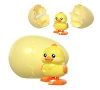 Wind-Up Animal Hatching Surprise Egg, Cute Hatching Dinosaur Egg Toy for Kids, Spinning Egg Hatches into Walking Dinosaur, Wind-Up Surprise Eggs Easter Gift for Kids Party Birthday Holiday (Duck)