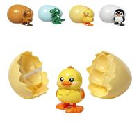 Wind-Up Animal Hatching Surprise Egg-Dinosaur Egg Hatching Toy,Rotate the Egg to Hatch a Walking Animal, Reusable Clockwork Fun Animal Toy for kind Gift for Birthdays, Holidays, Easter (Duckling)
