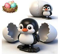 Wind-Up Animal Hatching Surprise Egg,Wind-Up Surprise Eggs,Rotate The Egg to a Walking Animal,Fun Toys for Boys Girls,Christmas Birthday (Penguin)