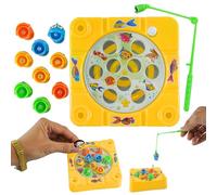 Wind-Up Bath Fishing Toy for Kids 5+, 10cm Rotating Fine Motor Skills Game | Summer Water Play & Learning Toy, Yellow Toddler Birthday Gift