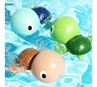 Wind Up Bath Toys for Kids Ages 1-3, 3-Pack Swimming Turtle Water Toys | Pool Toys for Toddlers 1-3, Baby Bath Toys for 1+ Year Old, Battery-Free, Ideal for Tubs, Pools and Water Tables