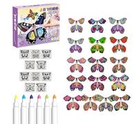 Wind up Butterflies Toys - Rubber Band Powered Wind up Butterfly Toy Card | Butterfly Toy Card, Magic Flying Cards for Colorful Bookmark Greeting