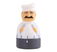 Wind Up Cooking Timer - 10.3x5.8cm Cooking Timer Clock, Rotating Chef Design Clock, Waterproof Manual Countdown Alarm, Loud Egg Pasta Baking Timers, Kitchen Timers For Home Chef Restaurant Use