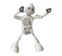 Wind Up Dancing Robot Toy - Retro Wriggle Walking Robot With Spring Mechanism | Space Themed Clockwork Toy For Boys & Girls, Kids Party Bag Fillers, Small Birthday Gift, Red Blue White.