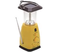 Wind-Up Dynamo Solar Led Camping Lantern With Am/Fm Radio And Phone Charger, Adjustable Brightness, Yellow, 8.1 X 4.1 X 4.1 In