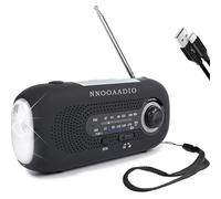 Wind Up Emergency Radio, Solar Hand Crank Portable Radio, 2000mAh SOS Alarm