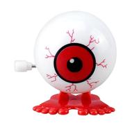 Wind Up Eyeball - Jumping Walking Clockwork Bouncing Sphere, Creepy Big Eye Moving Mechanism, Halloween Horror Prop Table Accent, Birthday Holiday Carnival Prize Gag Gift - For Kids Desktop