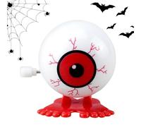 Wind Up Eyeball Toy - Bouncy Clockwork Novelty, Small Fun Toy | Ideal Halloween Treat Prizes Home Desktop Decoration, Horror Party Prop For Kids Adults, Compact Durable Entertaining Gadget, Perfect Sp