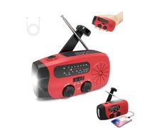 Wind up Fm Radio, Emergency Survival Hand Crank Windup Radios and Torch, Battery Operated Fm Radio Portable, Solar Dynamo AM/FM with USB Phone Charger for Outdoor Camping Hiking