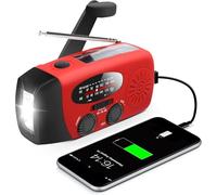 Wind Up Fm Radio, Portable Hand Crank Dynamo Am Fm Battery Emergency Radio, Solar Powered Radios Portable,Emergency Survival Hand Crank Windup Radios and Torch for Camping Hiking