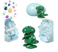 Wind-Up Hatching Surprise Egg, Rotate to Walk Animal Toy, Reusable Dinosaur Penguin Duck Easter Basket Stuffers, Party Favors Gag Gifts for 3+ Years Old Kids green