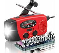 Wind Up Radio Solar Battery Torch, ZDAGELD 10000mAh Portable Emergency Radio with AM/FM/NOAA, SOS Alarm LED Torch, USB Mobile Phone Charging, Weather Radio for Outdoor Survival