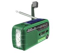Wind Up Radio Survival Hand Crank Dynamo AM/FM Emergency Weather Solar Radio 5000mAh Rechargeable USB Phone Charger SOS Alarm, LED Torch Dynamo Radio Camping Outdoor,DE13