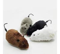 Wind Up Realistic Mouse Toys Plush Clockwork Mouse With Twirling Tail Cat Mice And Animals Toys Interactive Play Mouses Toy For Cat Kitten Cats Mice Animals(Random Color)