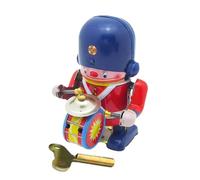 Wind Up Robo, Tin Wind Up Vintage Robot, Developmental Toys, Drumming Action Tabletop Bookshelf Figurine Decor For Collection, Xmas