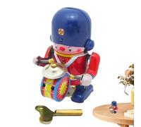 Wind Up Robo,Tin Wind Up Vintage Robot | Drumming Action Tabletop Bookshelf Figurine For Robot Favors For Collection, Xmas