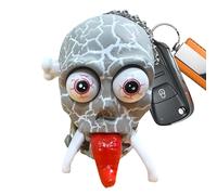 Wind Up Skeleton Toy, Clockwork Skull Walking Figurine, Funny Halloween Desk Decoration, Party Favor, Prank Model for Birthday Celebration, Home, and Offices Display, 4.3x5.3x6.5cm