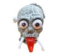 Wind Up Skull Toy, Clockwork Walking Skeleton Model for Stress Relief and Pranks, Fun Pendant Decoration for Birthday Party Favor Desk Display and Halloween Novelty Present 4.3x5.3x6.5cm