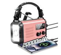 Wind Up Solar Radio, 20000mAh Emergency Hand Crank Weather Radio AM/FM