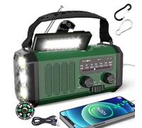 Wind Up Solar Radio Hand Crank Emergency FM/AM USB Charger Led Torch Hinsinc Green One Size