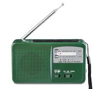 Wind Up Solar Radio, Hand Crank Radio With LED Flashlight, Built-in Mobile Phone Charging For Household And Outdoor Camping, Hiking(green)