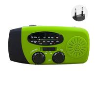 Wind Up Solar Radio, Portable Hand Crank Dynamo Am Fm Battery Emergency Radio, Radios, LED Bright F Powered SOS Alarm, Solar