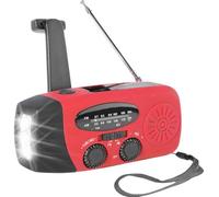 Wind Up Solar Radio, Portable Hand Crank Radio with AM/FM, Emergency Radio with 2000 mAh Rechargeable Power Bank,SOS Alarm, LED Torch Dynamo Radio, Mobile Phone Charger for Camping Outdoor