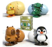 Wind-Up Surprise Eggs,2026 New Wind-Up Animal Hatching Surprise Eggs,Rotate to Hatch Walking Animal Toy,Easter’s Latest Gift,Eggshells Pop Open,Fun Easter Party Favors,Dinosaurs,Capybara (4pcs)