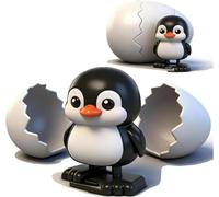 Wind-Up Surprise Eggs Easter’s Latest Gift Wind-Up Penguin Figure Hatching Surprise Egg Eggshells Pop Open & Automatic Walking Hatchlings Fun Party Favors Gag Gift