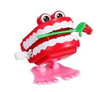 Wind Up Teeth Chattering Toy - 4.5x4.5x5cm Funny Jumping Teeth Toy Chomping Tooth, Walking Chattering Toothtoys Sturdy and Entertaining Design Funny Clockwork Joke for Adults