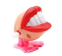 Wind Up Teeth Chattering Toy - 4.5x4.5x5cm Funny Jumping Teeth Toy Chomping Tooth, Walking Chattering Toothtoys Sturdy and Entertaining Design Funny Clockwork Joke for Kids