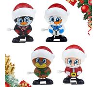 Wind Up Toy, 2026 New Christmas Stocking Stuffers, Jumping Walking Clockwork Toys, Fun Party Bag Fillers for Kids, 4 Piece Set