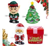 Wind Up Toy, 2026 New Christmas Stocking Stuffers, Jumping Walking Clockwork Toys, Fun Party Bag Fillers for Kids, 4 Piece Set