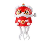Wind Up Toy, Lion Dance Learning Figure, 12cm Crawling Action Model for Children, ABS Interactive Puppet with Music, Educational Wobble Leg Doll, for Boys Girls Indoor Outdoor Trips