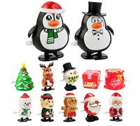 Wind Up Toys - Santa Claus Walking Toys, 12 Pieces Clock Work, Perfect for Decorations, Party Favor and Supplies, Proper Size for Kids and Adults to Play, School Rewards